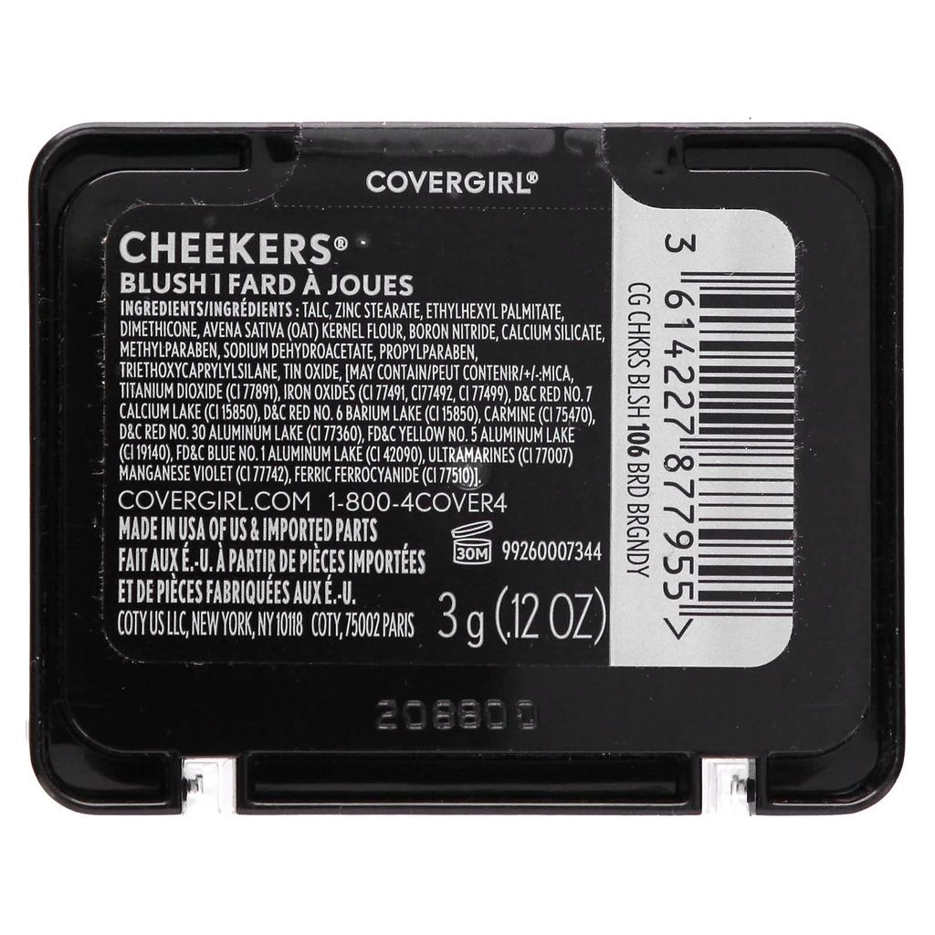 Covergirl Cheekers Blush, 106 Bordeaux Burgundy, 3 G (0.12 Oz)