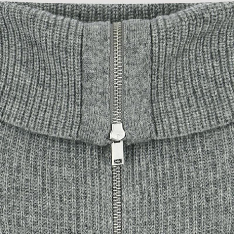 She S miSS Half Zip Up Collar Neck Knit SSkpoo42850 Mg