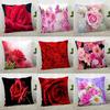 Роскошный домашний декор, наволочка для подушки, наволочка для дивана в гостиной, наволочка с узором из красной розы