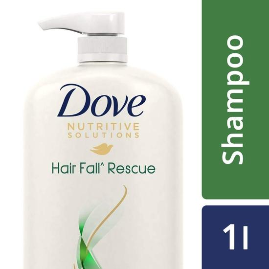 DOVE Шампунь для спасения от выпадения волос для слабых волос, склонных к выпадению, глубоко питает от корней и уменьшает выпадение волос до 98%, 1 литр