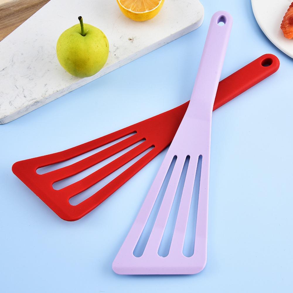 Silicone Inclined Leakage Shovel Heat Resistant Steak Spatula Fish Frying Spatula Non-stick Pan