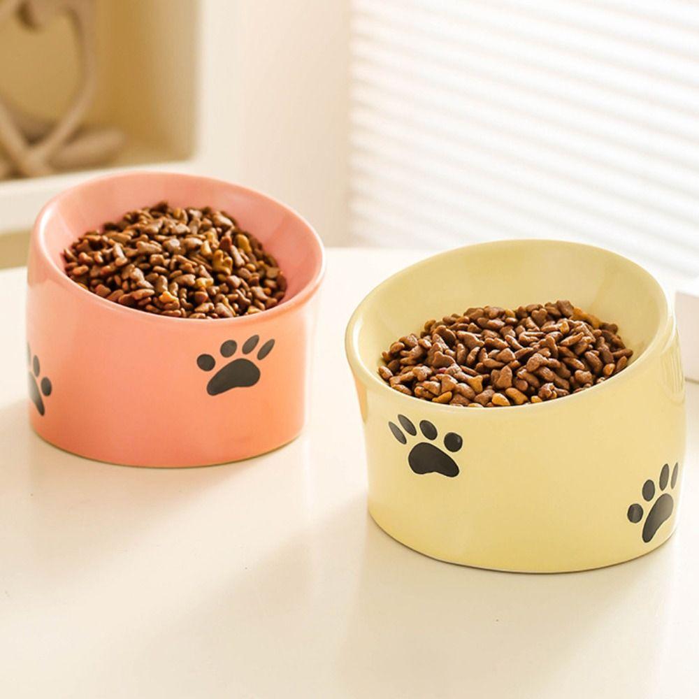 Керамическая миска для кошек с высокими ножками, миска-кормушка для собак, не опрокидывающаяся, миска для поения щенков, товары для животных