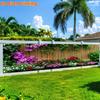 Decorative Garden Fence Banner, Polyester Pattern Design, Outdoor Lawn Wall Holiday Celebration Decoration
