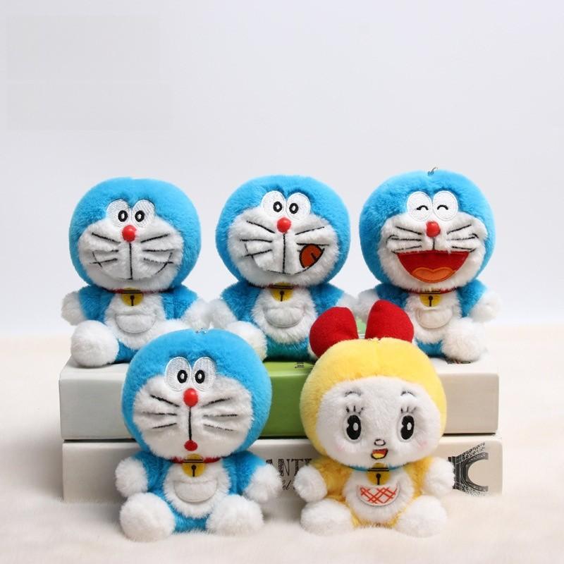 Doraemon Keychain Plush Bag Charm Super Soft Pp Cotton Stuffed Toy Gift For Anime Fans Kids