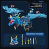 461PCS Blue Flying Dragon Building Blocks Prehistoric Water Dragon Animal Model Bricks Desktop Display Kids Toys Holiday Gifts