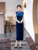 2025 Linxiangman Velvet Cheongsam: Retro Shanghai-Inspired Sleeveless Long Dress