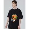 Casual T Shirt Black Pizza Gamer With Headphones And Controller Graphic For Gaming And Everyday Wear