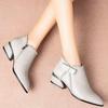 Fashion Women's Fashion Low Heel Cotton Boots New Winter Pointy Side Zipper Butterfly Knot Soft Sole Non-slip Ankle Boots