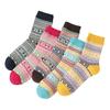 Pairs Winter Warm Crew Socks for Women Thick Mid-Calf Knitted
