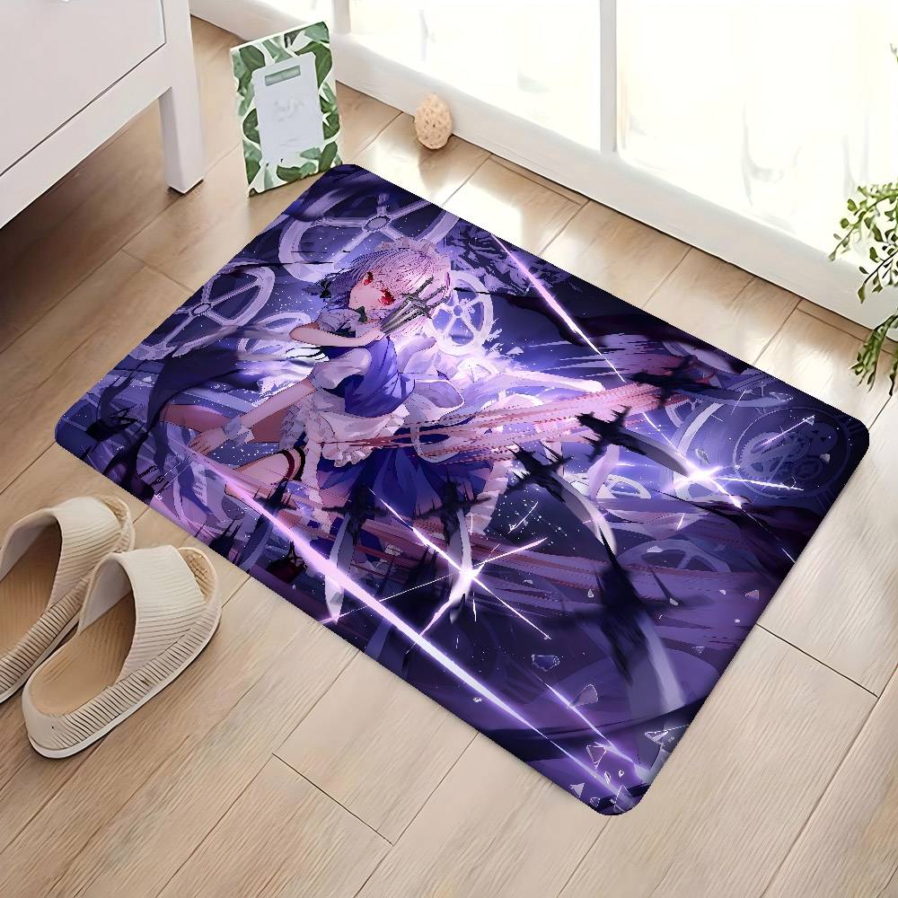 Sakuya Izayoi Cartoon Floor Mat Cheaper Anti-slip Modern Living Room Balcony Printed Bedside Mats