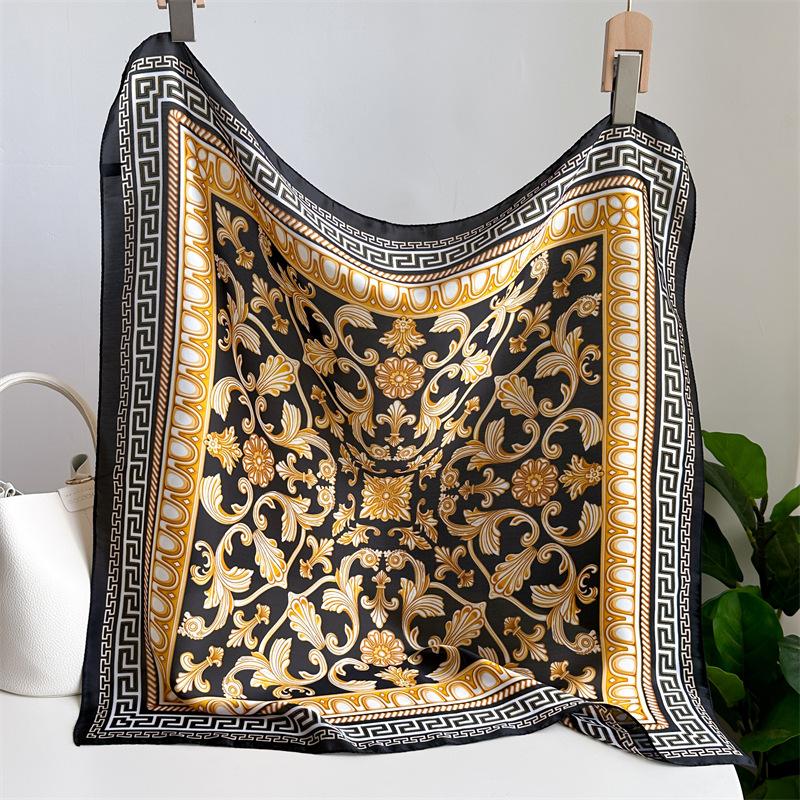 70 * 70cm New Silk Small Square Scarf For Women'S Neck Protection Professional Scarf Versatile Hair Tie Headscarf Scarf