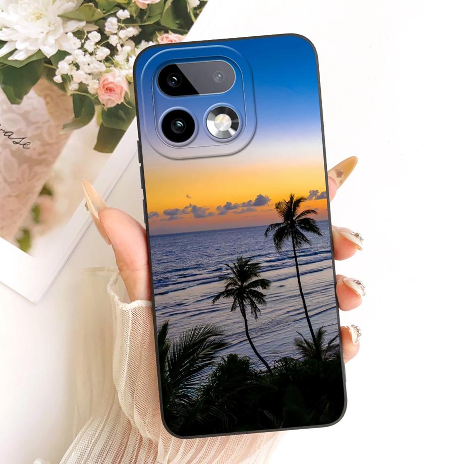 Мягкий силиконовый чехол из ТПУ для Realme 16 Pro Pro+ Чехол для телефона Винтажный Звездный Вишневый Бант Печать Ромашка Бампер Для Realme16 Ударопрочный