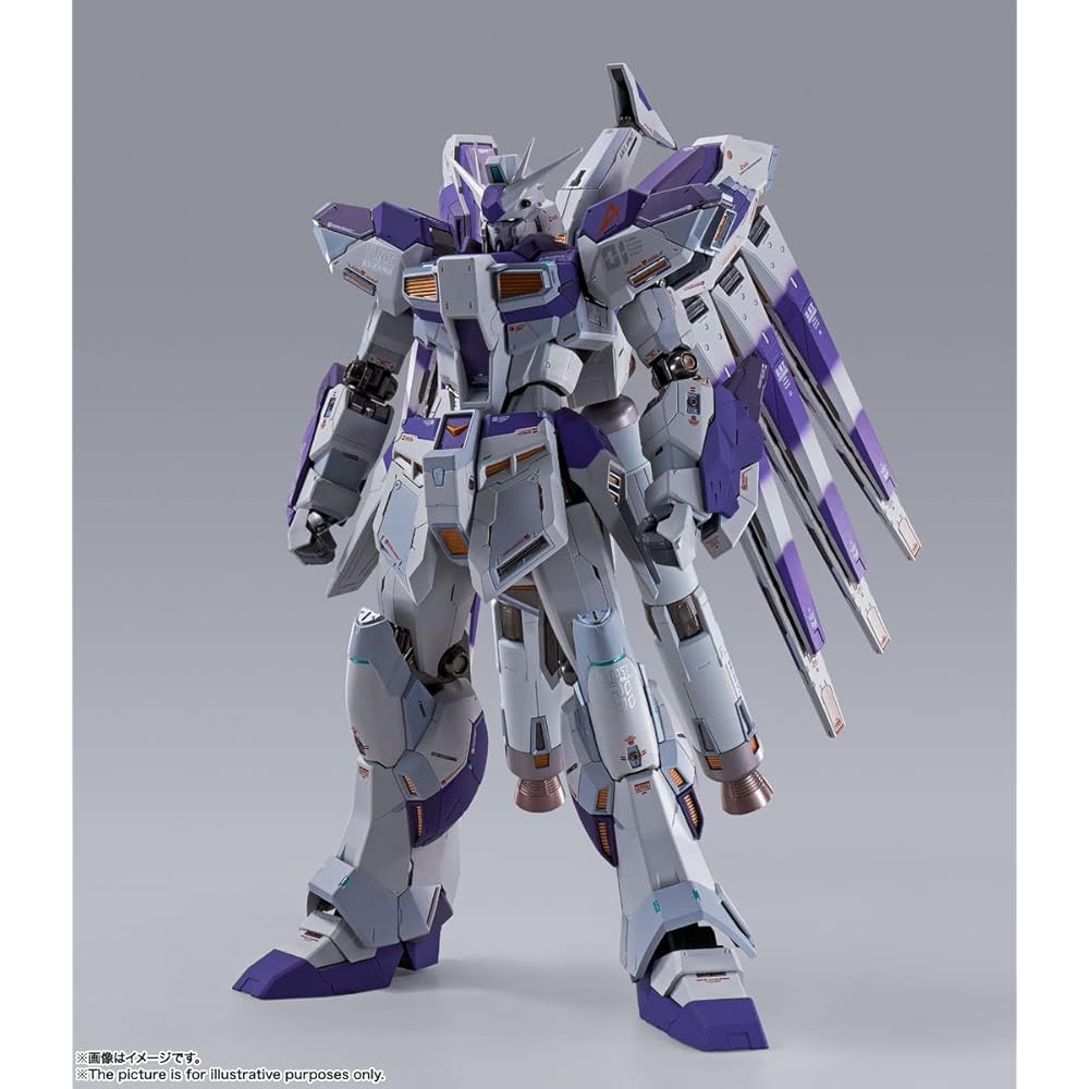 TAMASHII NATIONS Metal Build Мобильный доспех Гандам Hi-Nu Гандам Фигурка 205 мм ABS ПВХ Литой металл Окрашенная Фигурка действия