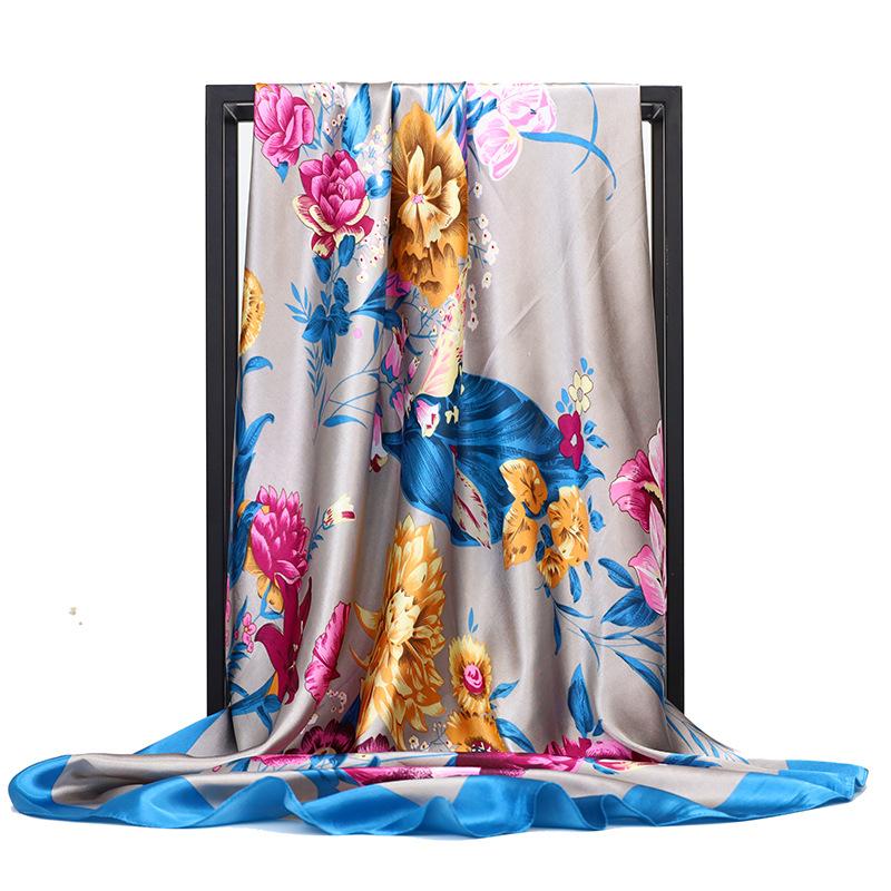 High-quality Luxurious Silk Scarves Headband Scarfs Neck Scarf For Women Chain Silk Scarf Women's Decorative Shawl