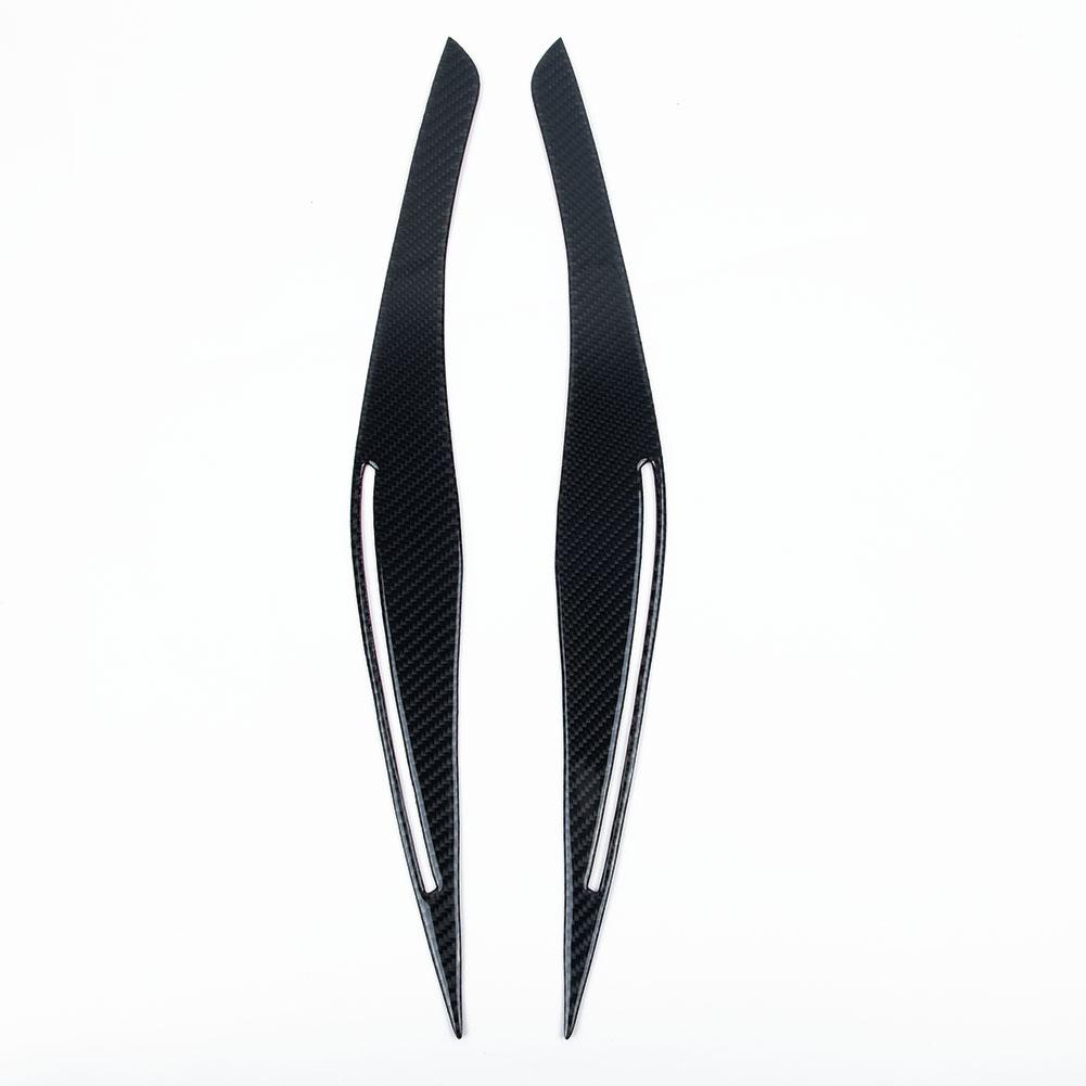 2 шт. передняя крышка фары фара веко бровь отделка ABS для BMW E90 E91 328i 335i 2009-2012 черный карбон