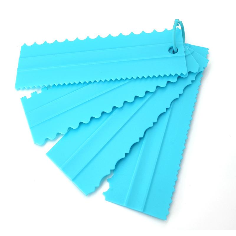 3/4 шт. двухсторонние разглаживатели крема для торта с удлиненным скребком, зубчатый скребок для бытовых инструментов для выпечки