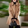 100% Wool Women Coat Autumn Wool Long Coat Handmade Pea Coat Winter Warm Wool Long Jacket Overcoat