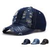 Sunscreen Sun Hat Men's Summer Baseball Cap Big Head Women's Hole Denim Hat