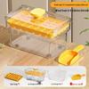 Portable Covered Ice Cube Tray with Lid - Single/Double Layer, Square Mold, Large Capacity Storage Box