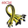10pcs 60cm Quality 6pin To 8Pin (6+2Pin) PCI-E Cable 18AWG Mining
