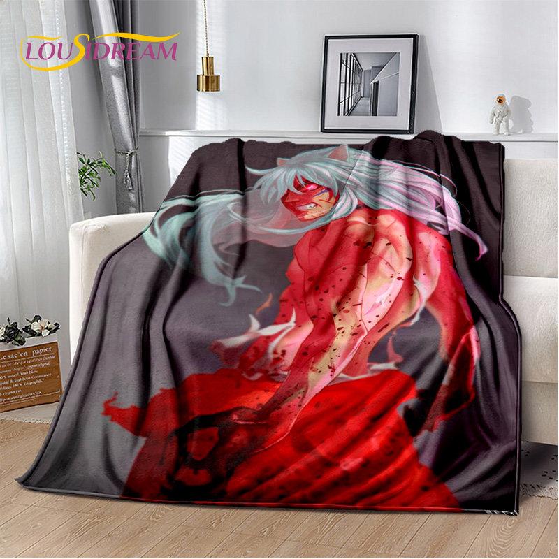 Мягкое плюшевое одеяло с рисунком аниме Inuyasha, фланелевое одеяло для гостиной, спальни, кровати, дивана, чехол для пикника Bettdecke