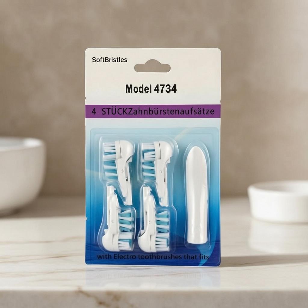 Adult Electric Toothbrush Replacement Heads Four Pack For Olb 3733 4732 4734