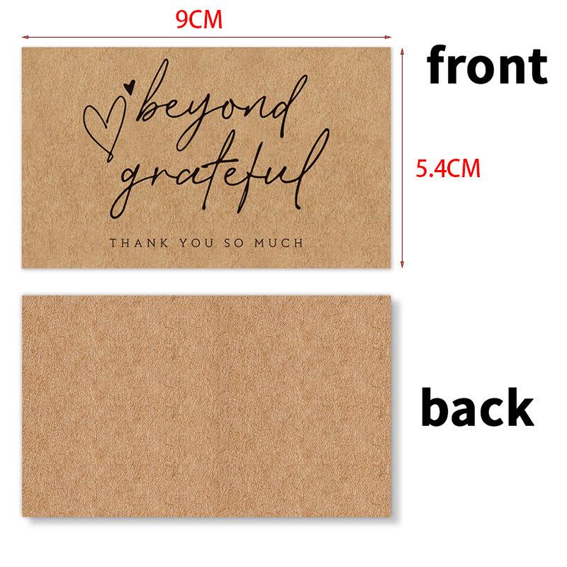 50Pcs Kraft Thank You Cards Small Business Supplies for Boutique Shops Thank You For Shopping Cards