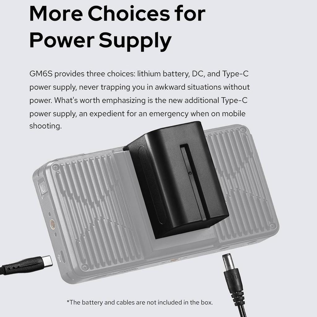 Godox GM6S 5.5 Inch 4K Camera Monitor 1200nit Ultra-bright Video Monitor for DSLR Camera 1920 *