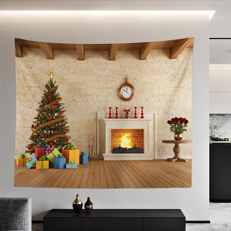 Рождественский гобелен в европейском и американском стиле, макет спальни, фон, тканевое настенное покрытие