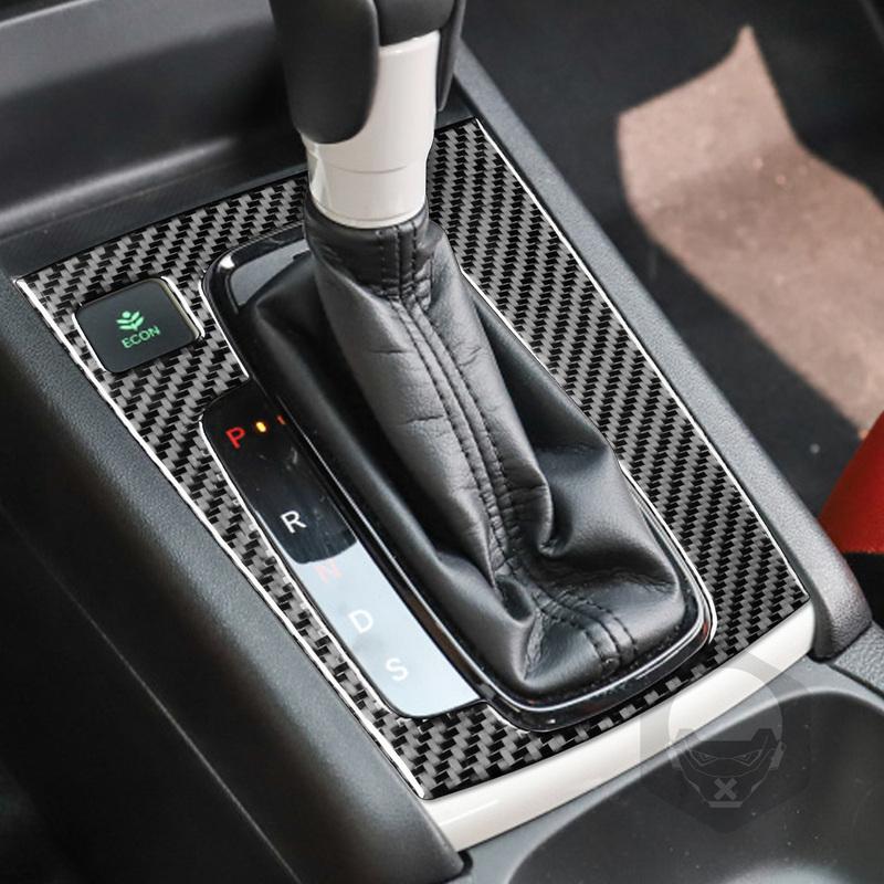 Real Carbon Fiber Car Accessories Gear Shift Panel Decorative Trim Cover Soft Sticker For Honda Fit /Jazz GR9 2024 2025