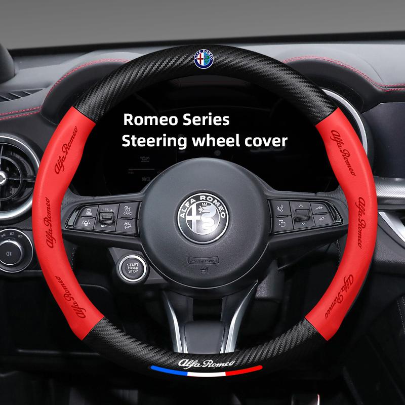 2026 Hot Alfa Romeo Alfa Romeo Car Steering Wheel Cover Car Interior Accessories For Giulietta Mito 159 Giulia Stelvio 156 147 T