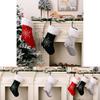 Festive Plush Edge Snowflake Design Christmas Stockings In Red Green And Gray For Holiday Cheer