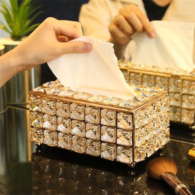 Коробка для салфеток со стразами, стойка для бумаги, аксессуары для офисного стола, чехол для лица, держатель, креативный поднос для салфеток