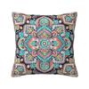 Custom Arabic Ethnic Floral Mandalas Cushion Cover 45x45 Cm Soft Polyester Throw Pillow Case For Sofa Home Decoration Pillowcase