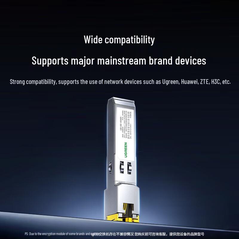 Ugreen Модуль-конвертер Gigabit SFP Оптоволокно в Электрический Порт