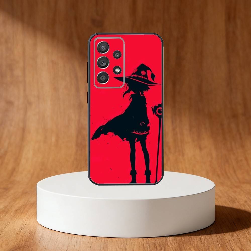 Чехол для телефона Megumin Anime K-KonoSuba Для Samsung S25,S24,S21,S22,S23,S30,Ultra,S20,Plus,Fe,Note,10,9,5G Черный Чехол