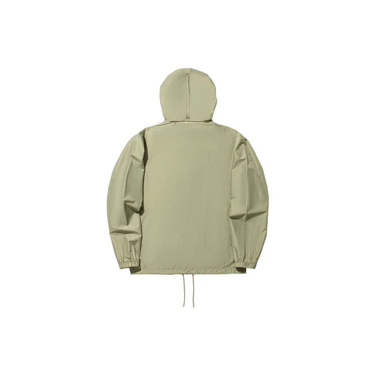 Li Ning Vital Series вышитая свободная спортивная ветровка с капюшоном унисекс верхняя одежда агаровое дерево-зеленый AFDU259-5