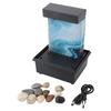 Tabletop Waterfall Fountain with LED Lights Circulating Flowing Water USB Indoor Water Fountain