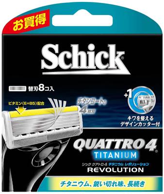 Schick Quattro 4 Titanium Revolution сменное лезвие 4-лезвийное (8 шт.)