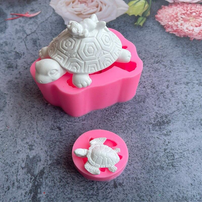 Силиконовая форма в форме черепахи с мультяшными животными, Diy, помадка, шоколадный декор для кексов, инструменты для выпечки, форма для свечи, мыла, глины