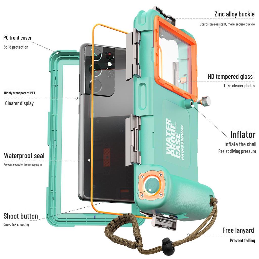 Водонепроницаемый защитный чехол для Xiaomi 11 Ultra/Redmi 10 Pro - полное покрытие, защита от падений, использование на открытом воздухе для дайвинга