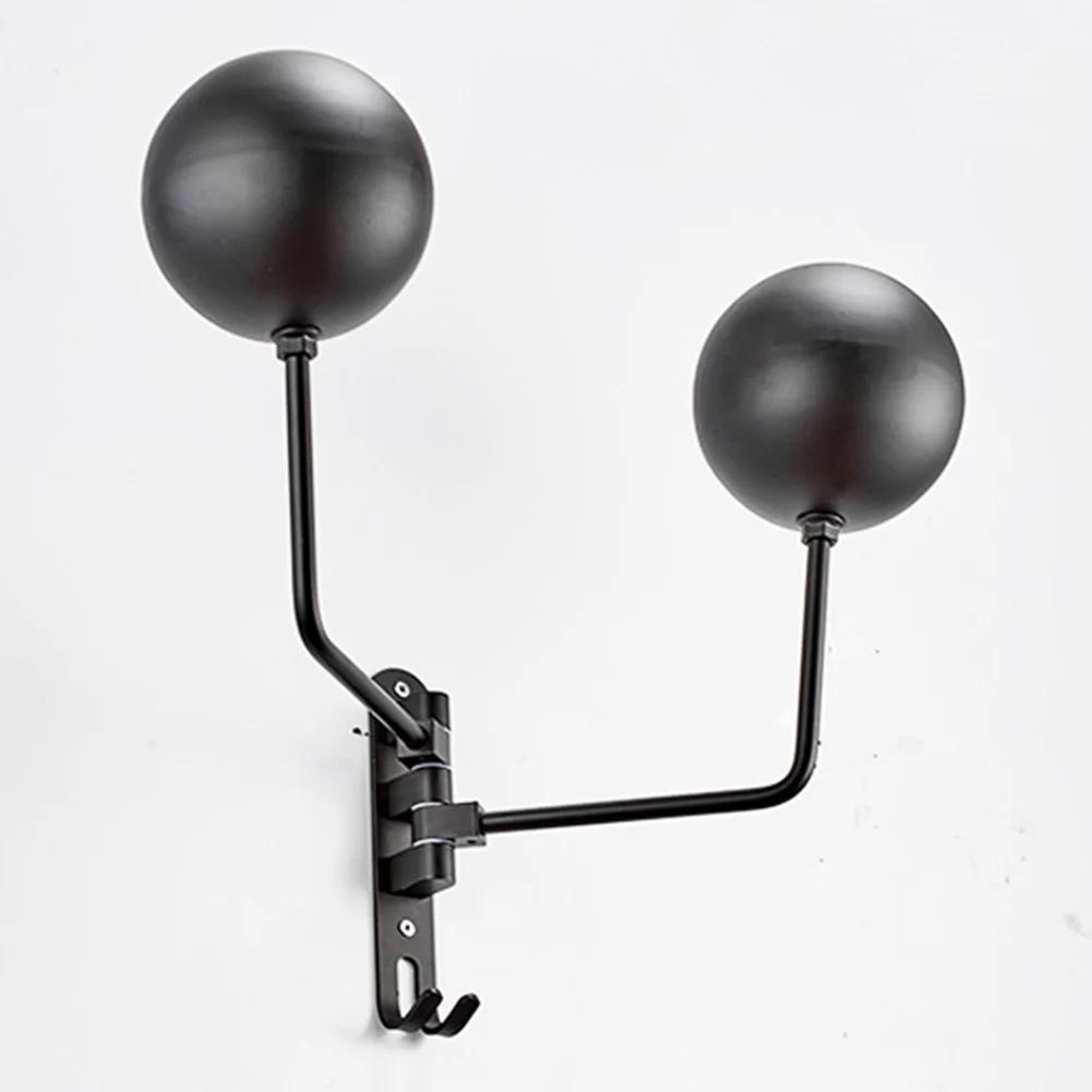 Новый настенный держатель для шлема мотоцикла, вращающийся на 180°, вешалка для шлема, подставка для шлема, стойка для хранения с двойным крючком для шлемов велосипеда