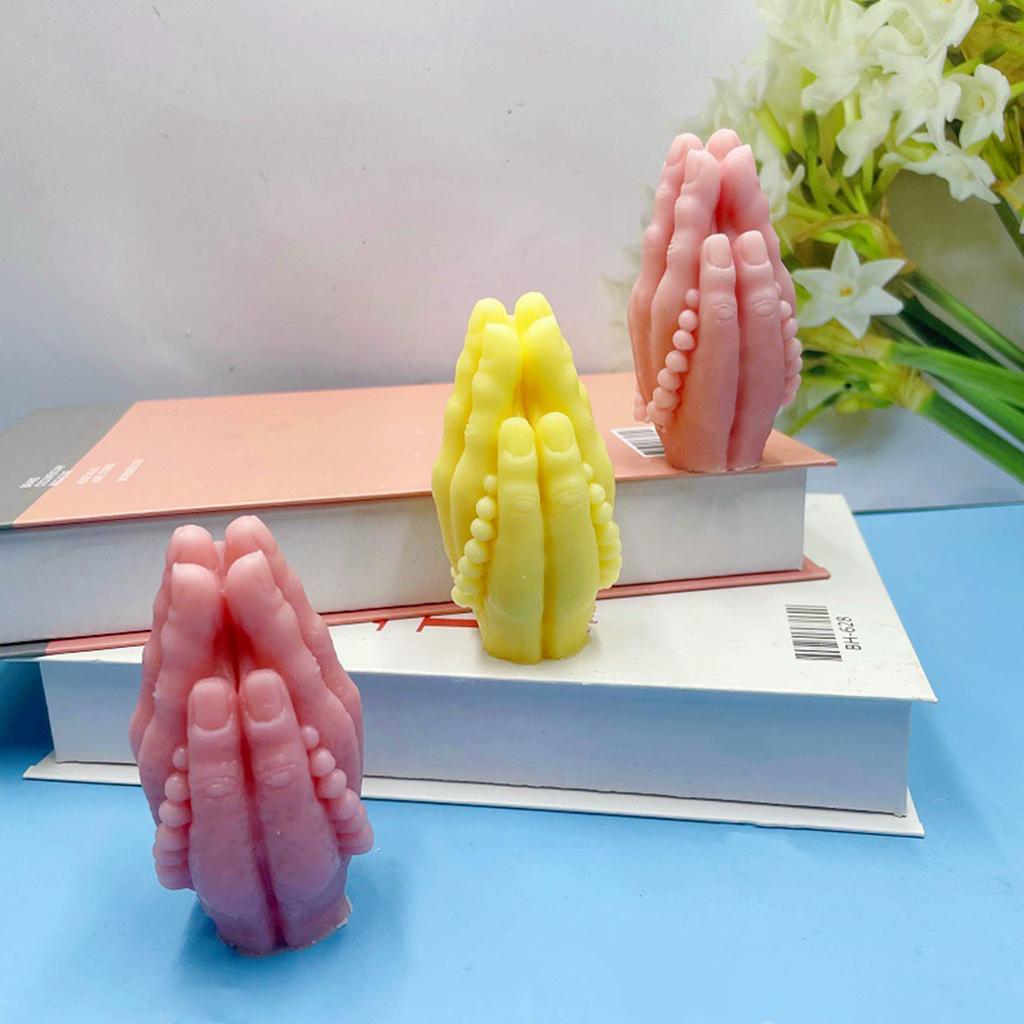 Praying Hand Resin Molds Candle Molds for Making Candle Soap Chocolate Cake Fondant Room Decorations DIY Craft Baking