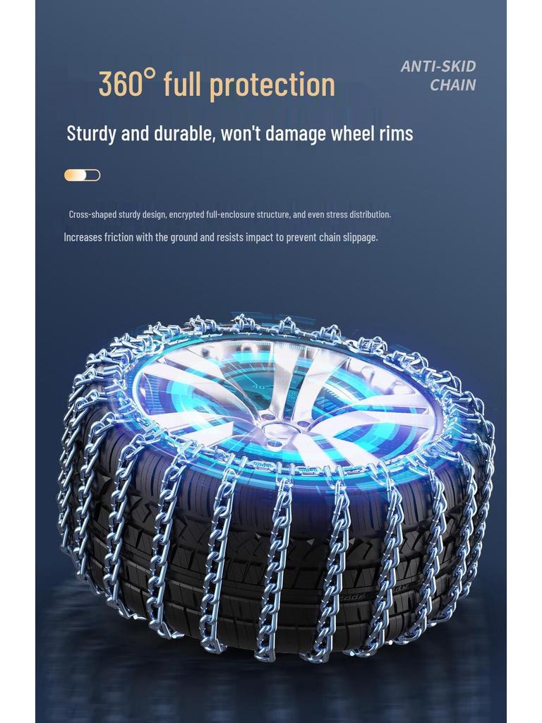 Совместимо с BYD F3, S6, S7, Han, Song PLUS, Qin PRO, Tang DMI, Yuan Car - Противоскользящая железная цепь для шин.