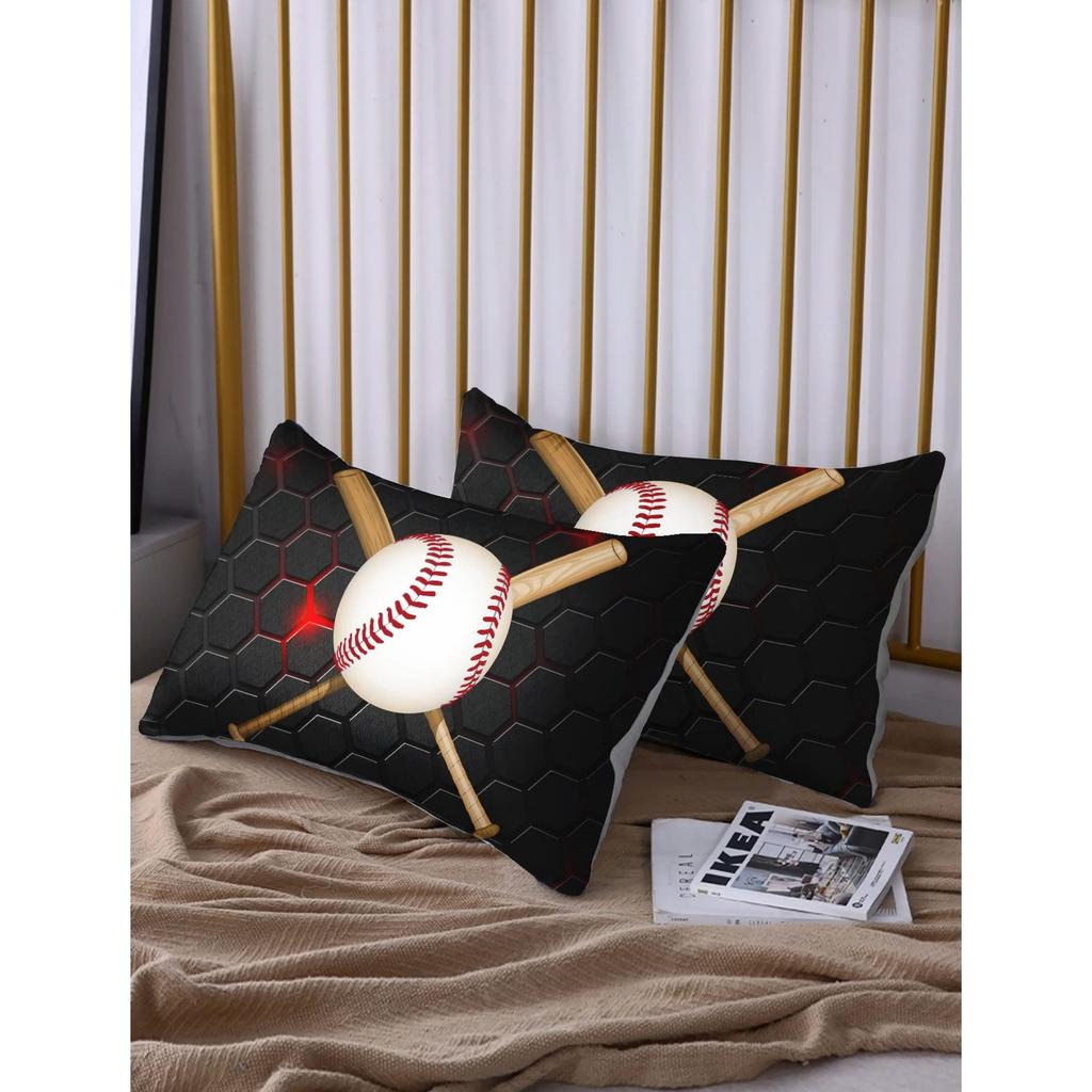 Спорт Бейсбольный узор Матрас Комплект из трех предметов Матрас с цифровой печатью Постельное белье Взрослые Дети