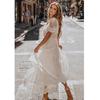 2025 Summer New Women's V-neck Short-sleeved Lace Dress