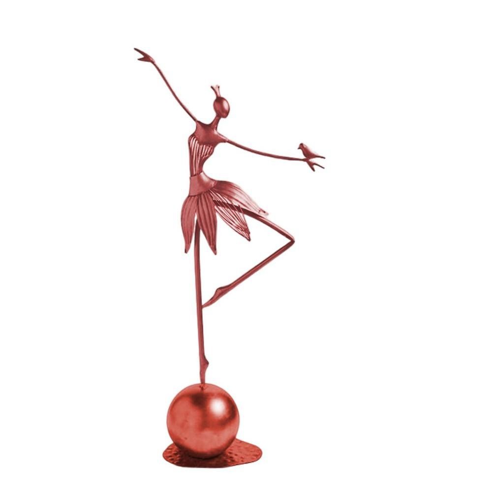 Может стоять прямо Танцующая девушка Орнаменты Водонепроницаемый Металлический Скульптура балерины В помещении