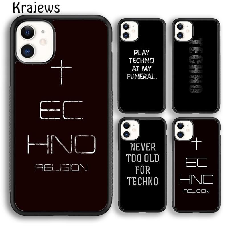 Krajews Любовь Техно Музыка Цитаты Чехол для Телефона Обложка Для iPhone 17 Air 16 15 14 plus 12 13 pro max coque Fundas
