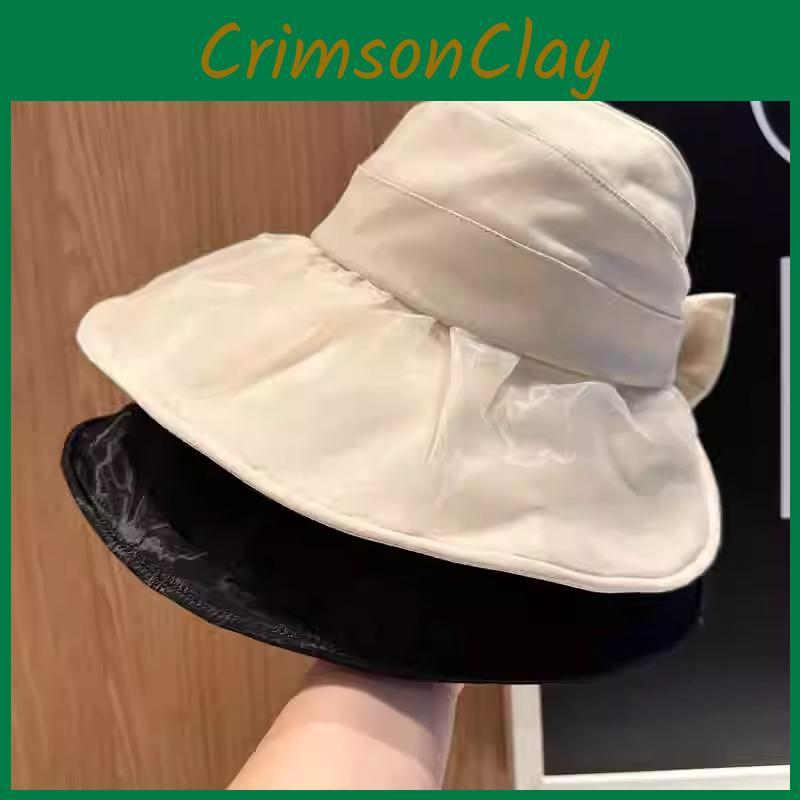 Модная женская летняя шляпа от солнца с широкими полями, бабочкой и бантом, уличная кепка для защиты от солнца при езде на велосипеде