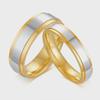"4mm/6mm Stainless Steel Gold Inner Ball Polished Couple Ring CR-171 - Simple & Fashionable Design"